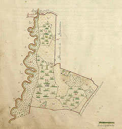 Atlante della Croce – Mappa del territorio di Canne nel 1760 Atlante della Croce – Mappa del territorio di Canne nel 1760