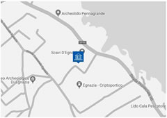 Localizzazione geografica scavi di Egnazia – Fonte: www.musei.beniculturali.it Localizzazione geografica scavi di Egnazia – Fonte: www.musei.beniculturali.it
