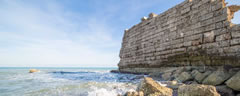 Egnatia – Mura dell'acropoli messapica sommersa dal mare