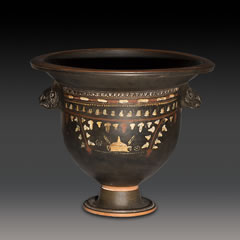 Cratere in ceramica tipo Gnathia, IV sec a.C Cratere in ceramica tipo Gnathia, IV sec a.C