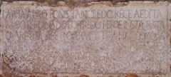Epigrafe commemorativa del restauro del 1540