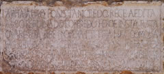 Epigrafe commemorativa del restauro del 1540 Epigrafe commemorativa del restauro del 1540