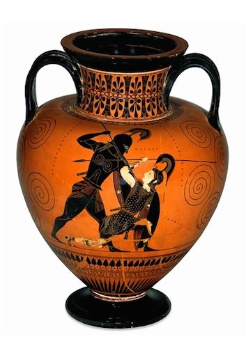 Diomede soggetto di un vaso apulo del III sec..a.C.
