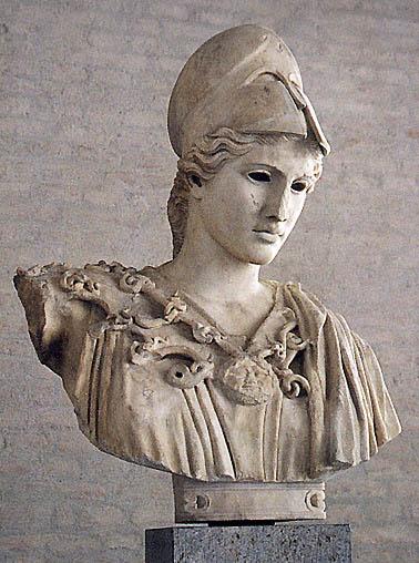 Dea Athena tipo Pallade, con elmo corinzio, proveniente da Velletri – Gliptotecha di Monaco D