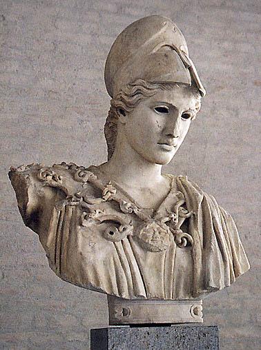 Dea Athena tipo Pallade, con elmo corinzio, proveniente da Velletri – Gliptotecha di Monaco D Dea Athena tipo Pallade, con elmo corinzio, proveniente da Velletri – Gliptotecha di Monaco D
